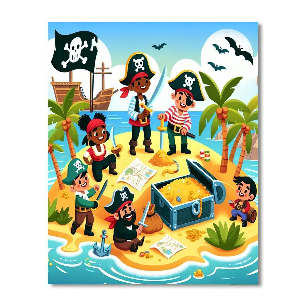 Adventure On Treasure Island Paint By Numbers