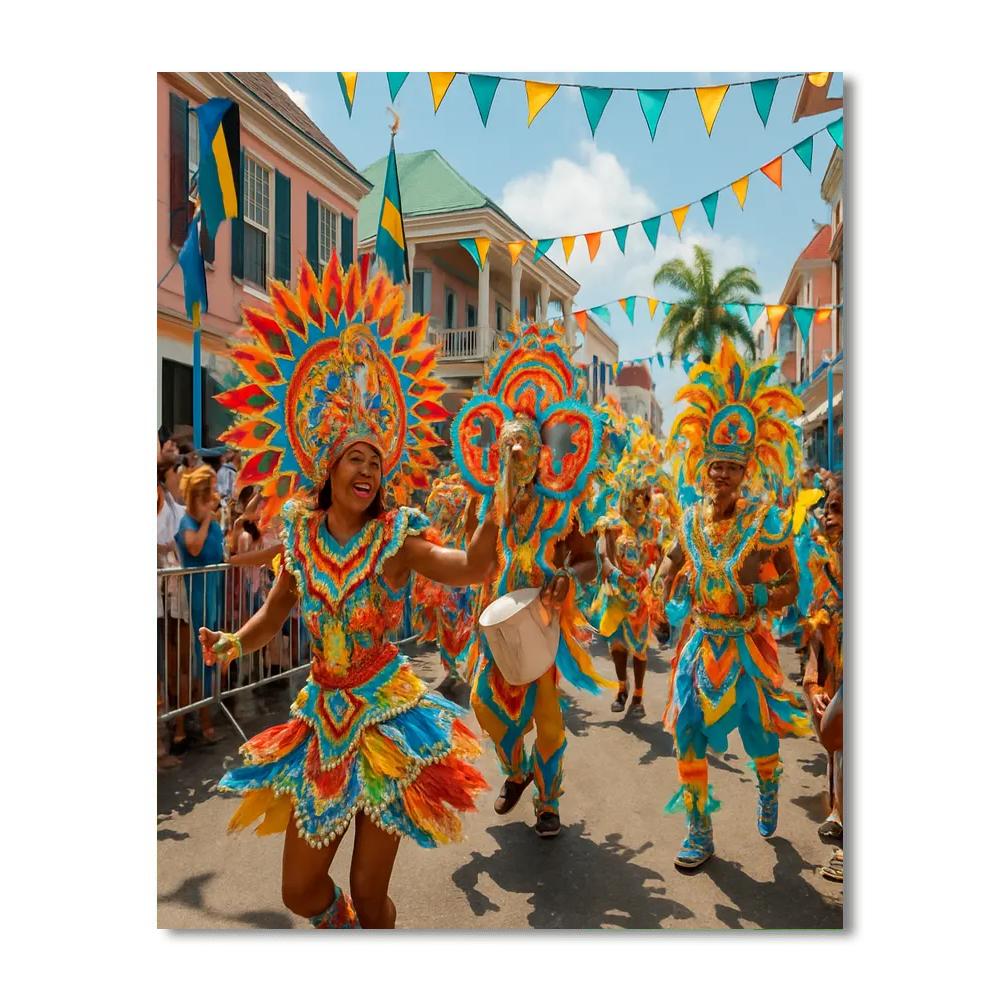 Junkanoo Parade - Nassau DIY Paint By Numbers