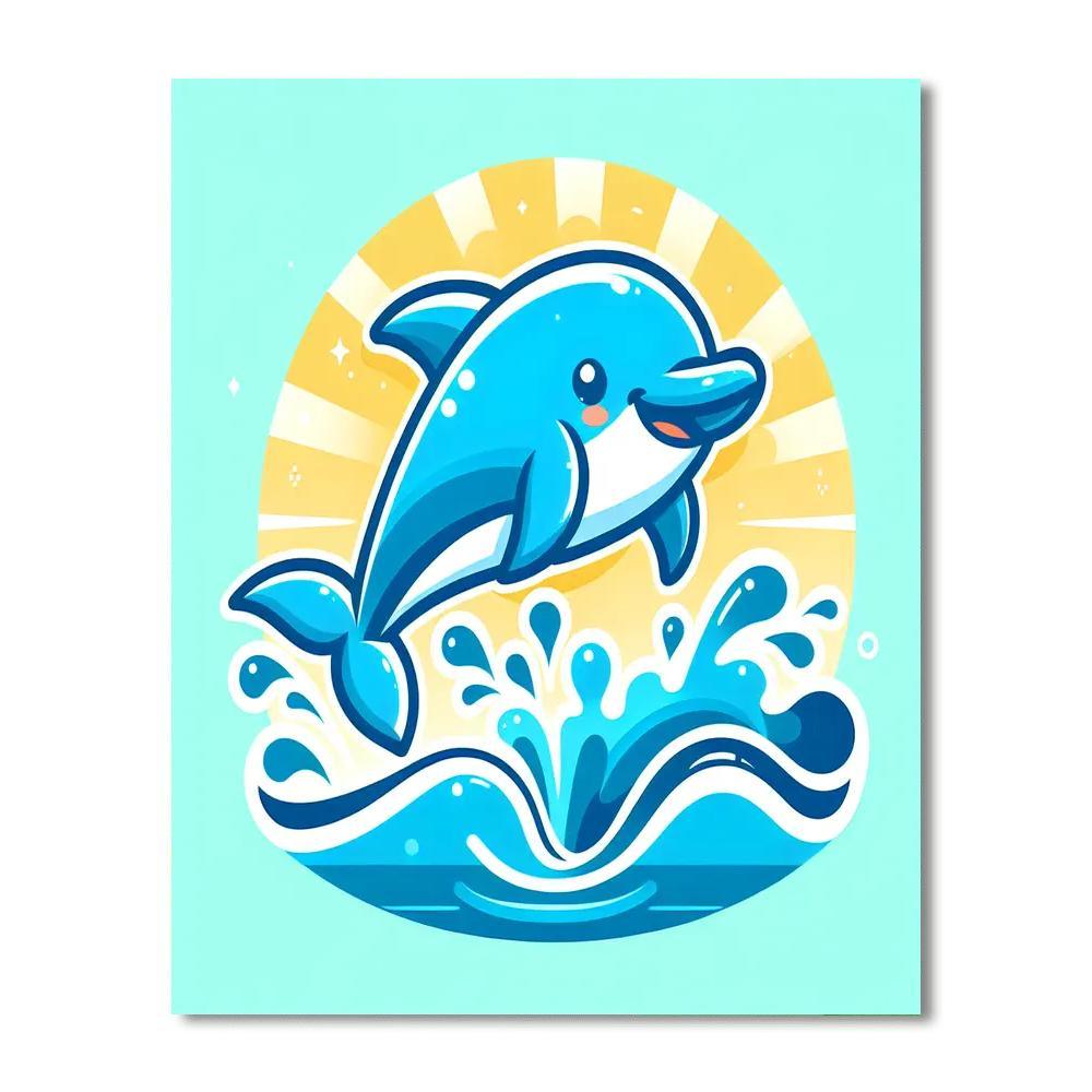 Cute Dolphin Paint By Numbers Kits