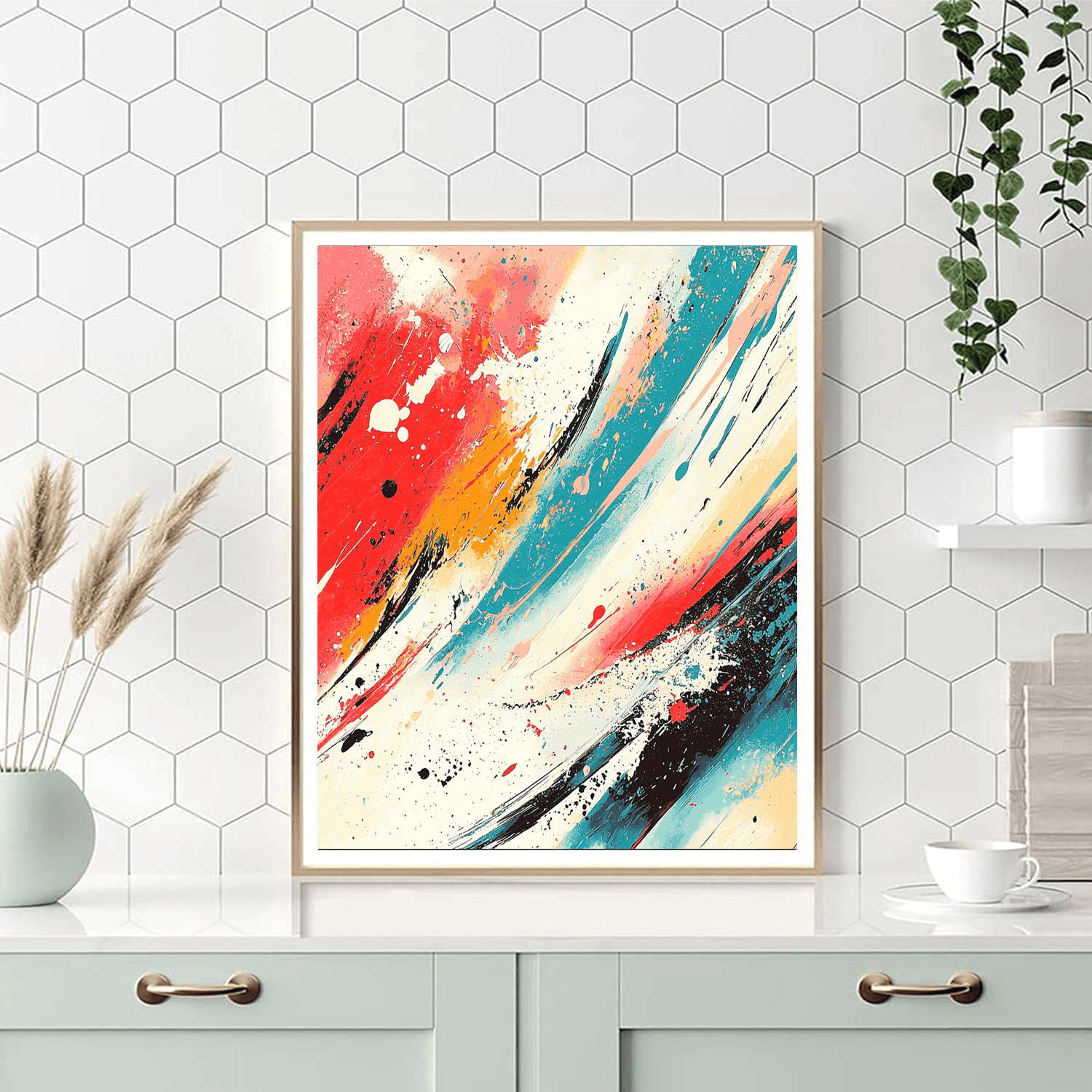 Jackson Pollock Inspired Whirlwind Of Color  Paint By Numbers Art