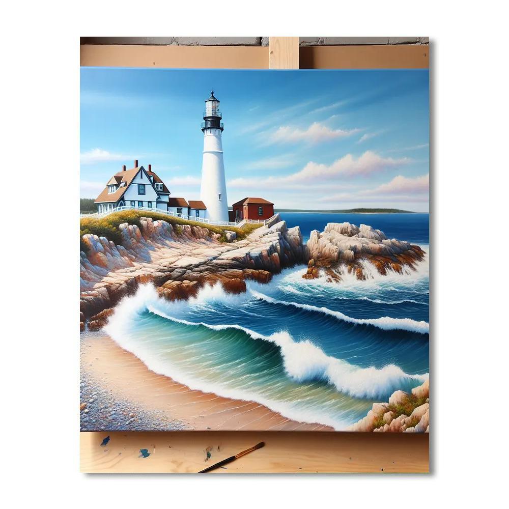 Charming Little Lighthouse Numbered Painting Kits