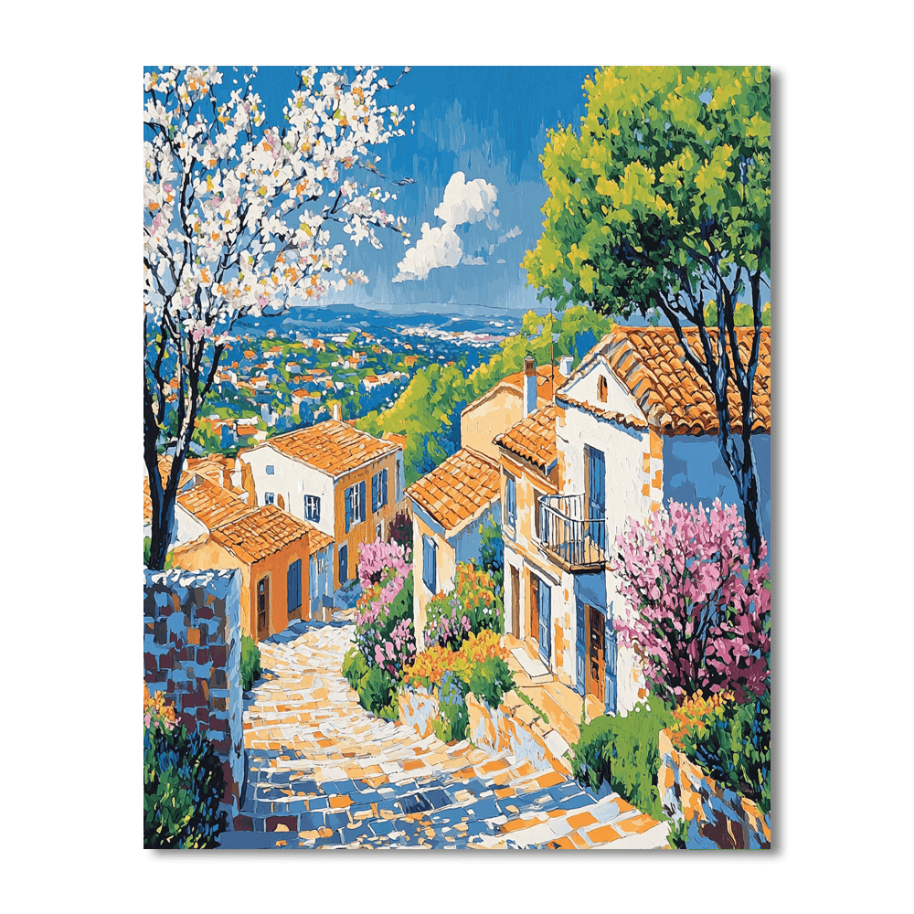 Vincent Van Gogh Inspired Charming Vintage Village  Paint By Numbers Art