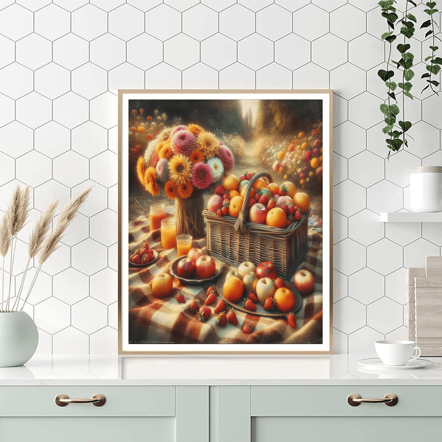 Vintage Garden Picnic DIY Paint By Numbers