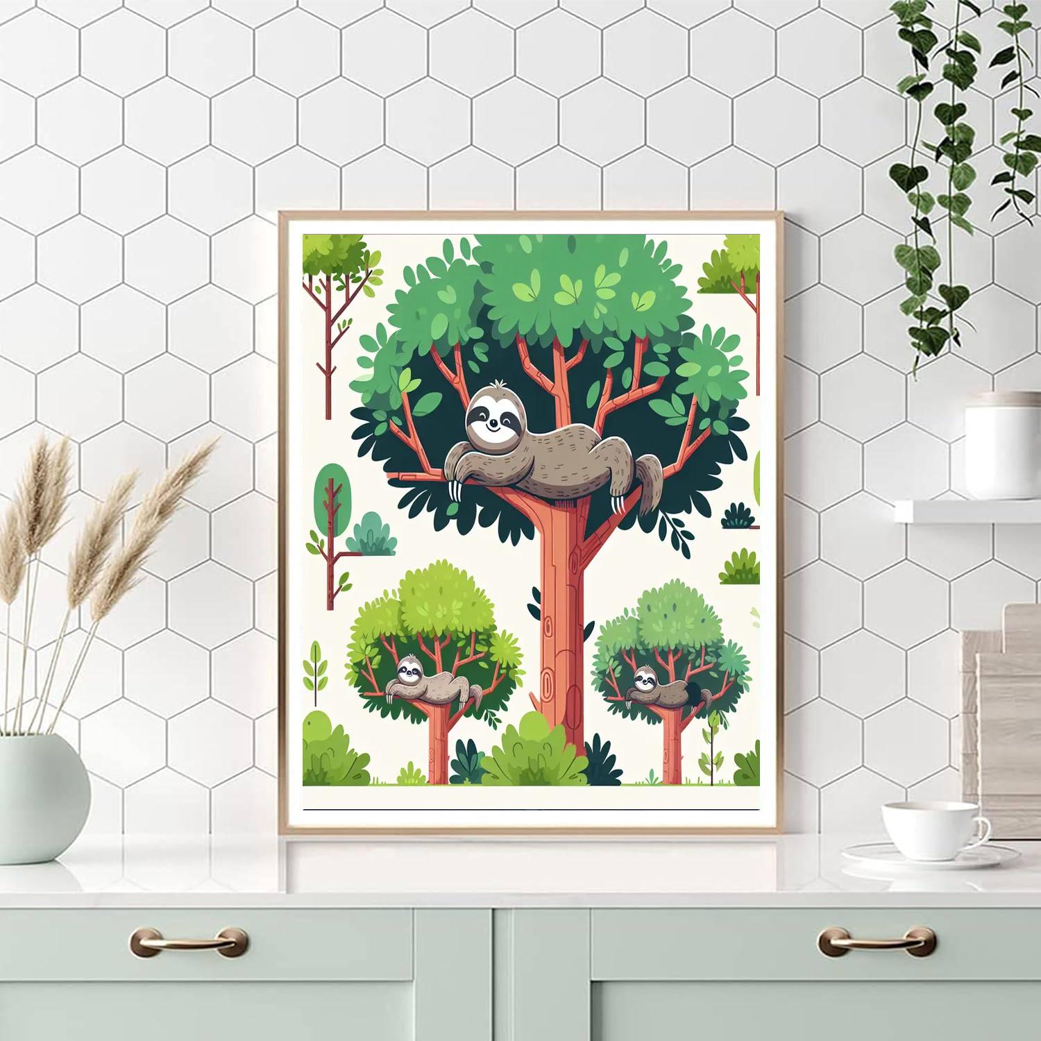 Snuggle Squad Sloths Numbered Painting Kits