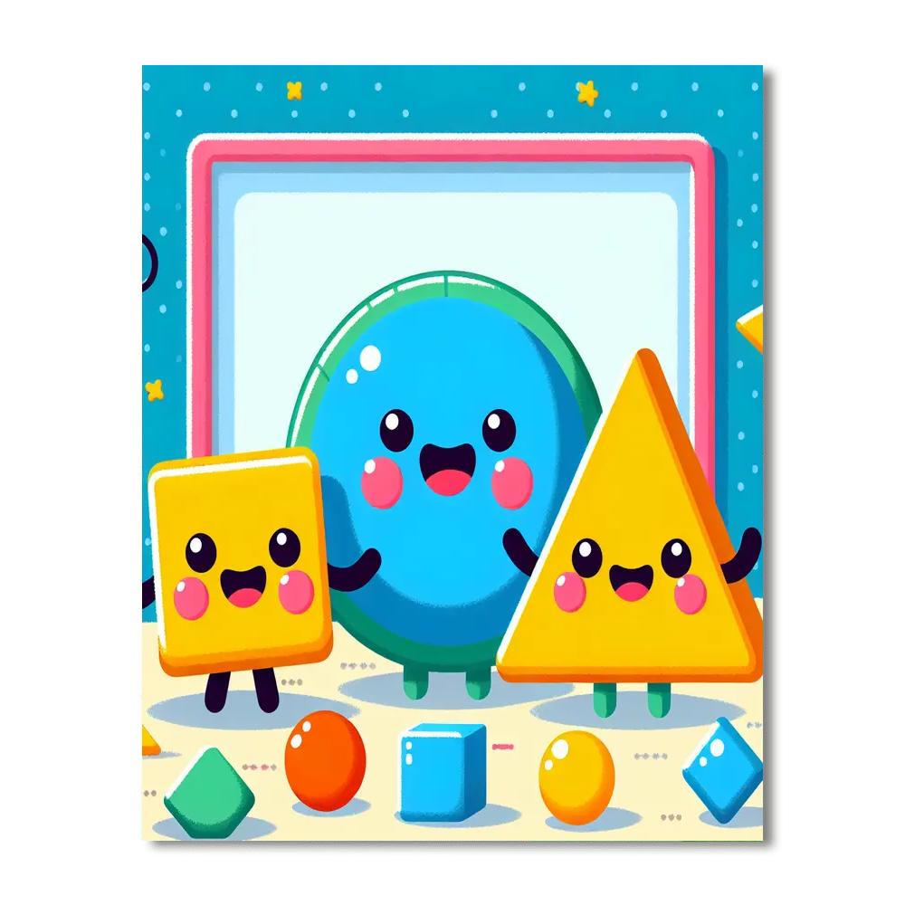 Colorful World Of Shapes Number Painting