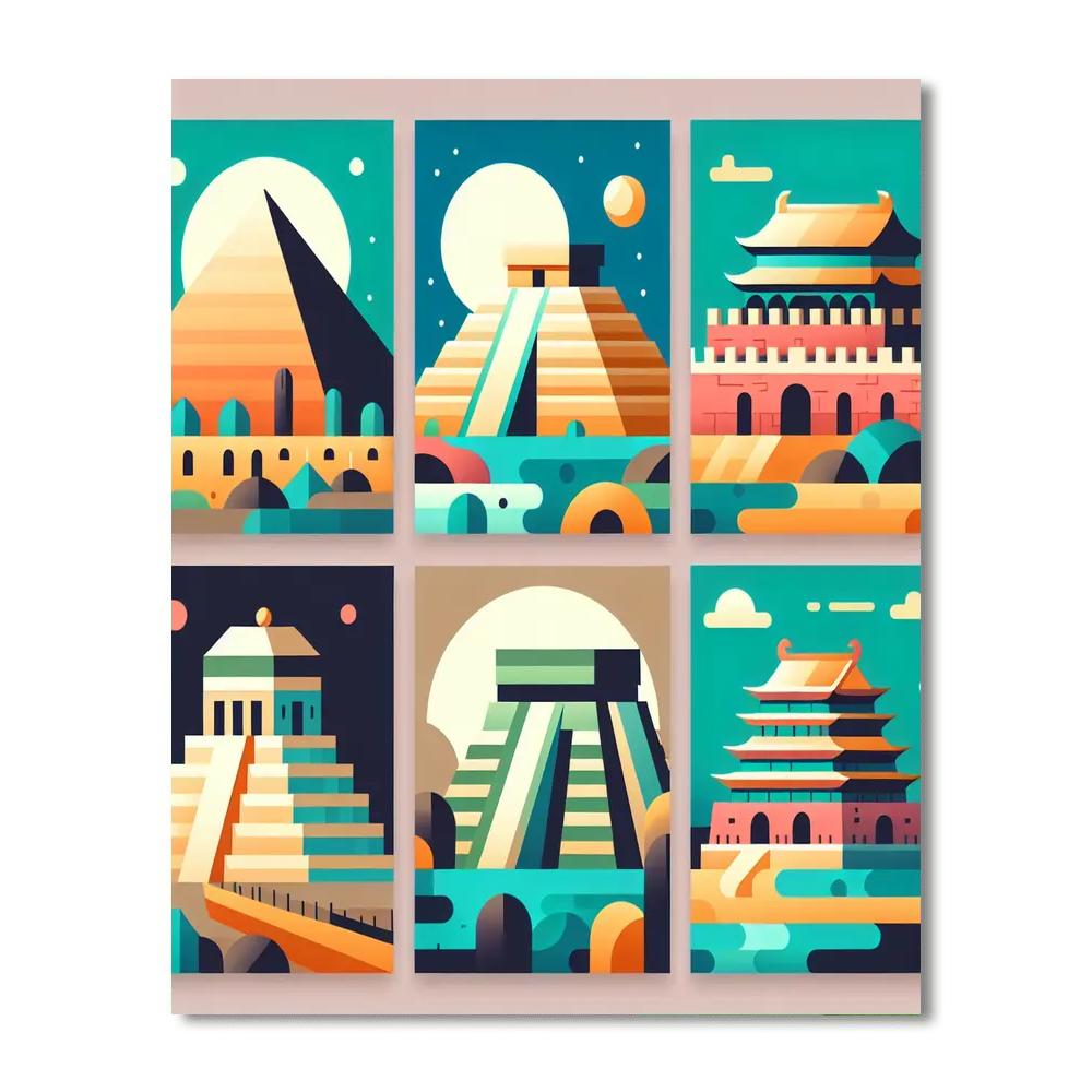 Historical Wonders Tour Numbered Painting Kits