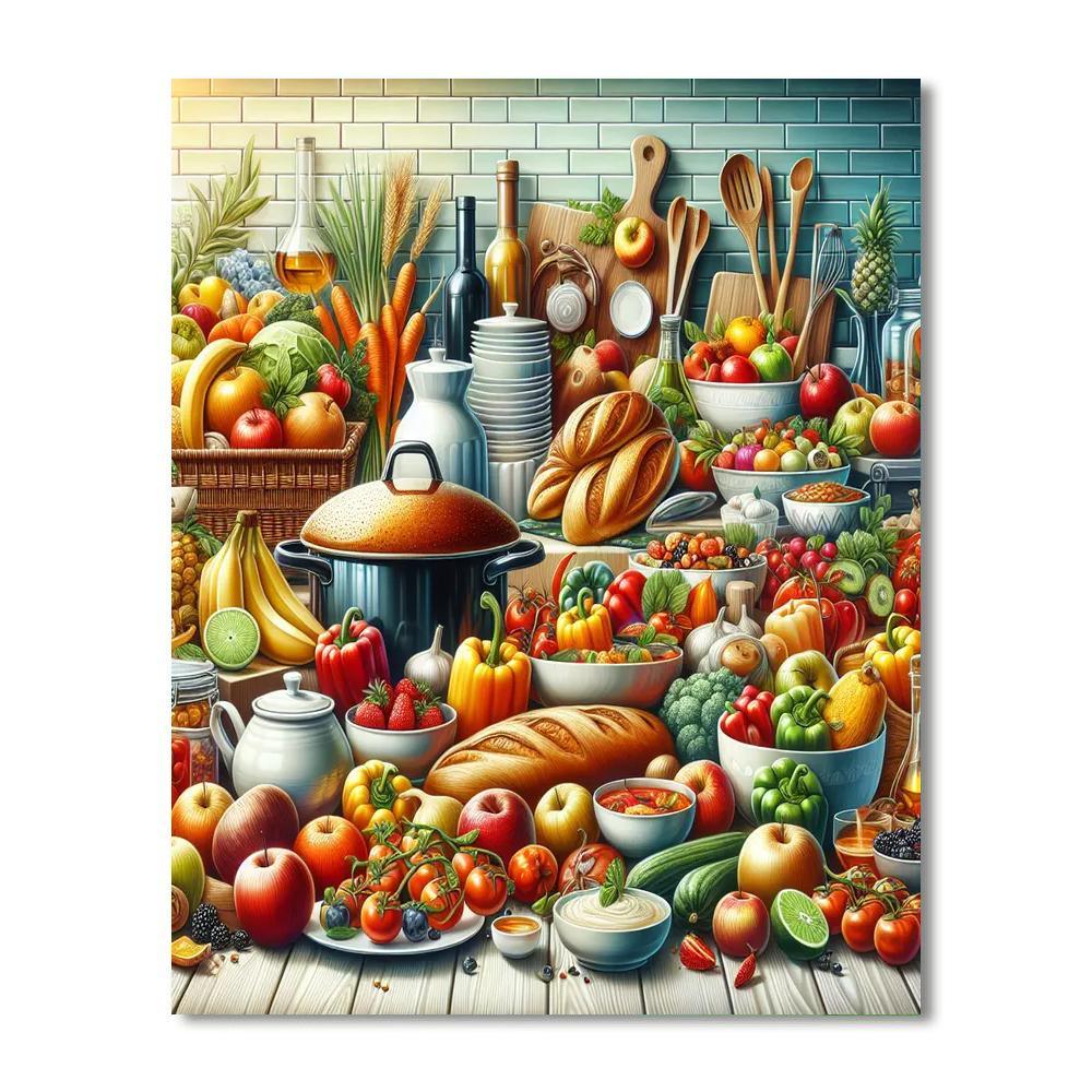 Culinary Delights Gourmet Paint By Number