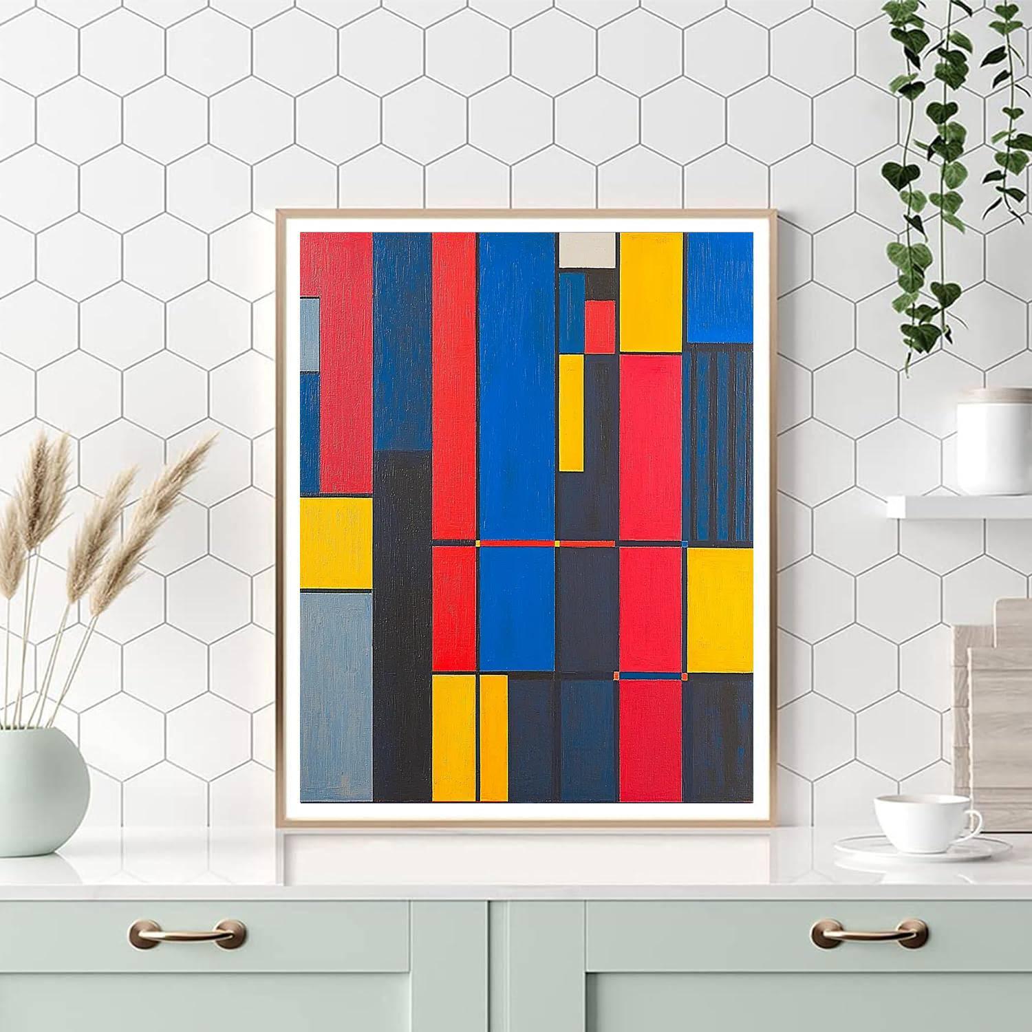 Piet Mondrian Inspired Urban Patterns  Number Painting