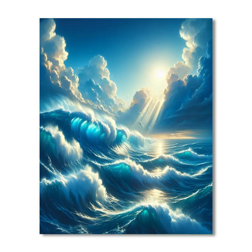 Dynamic Ocean Surf Painting Number Kit