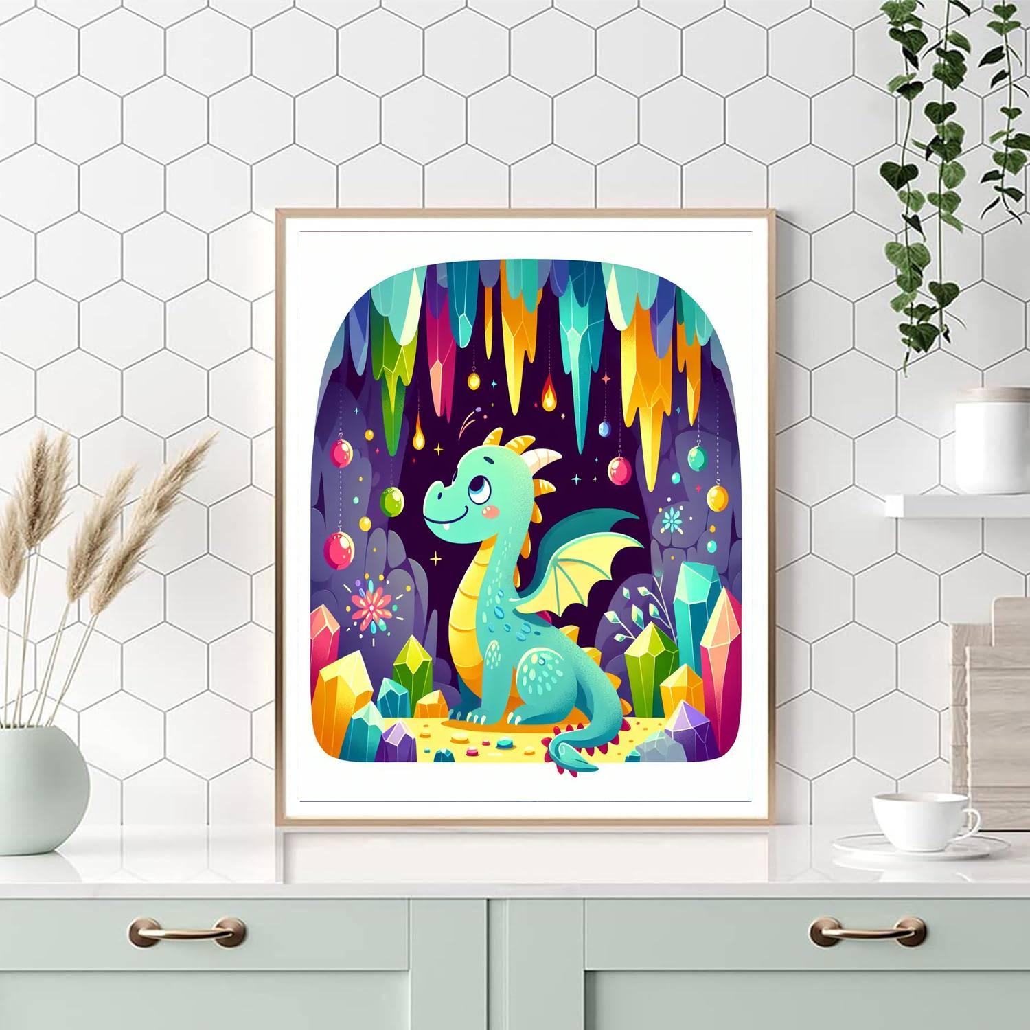 Magical Dragon's Cave Paint By Numbers Art