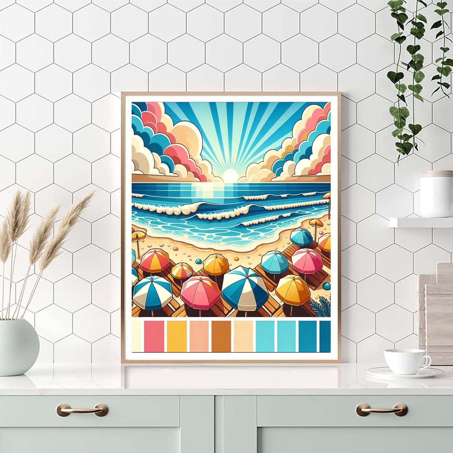 Breezy Beach Getaway DIY Paint By Numbers