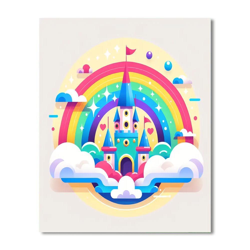 Floating Fairy Castle Paint By Number