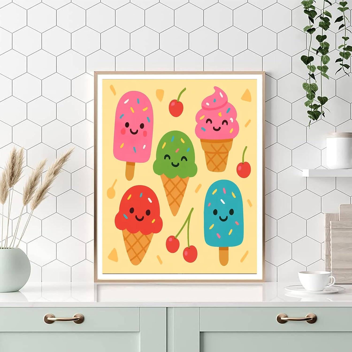 Colorful Ice Creams Paint By Numbers Art