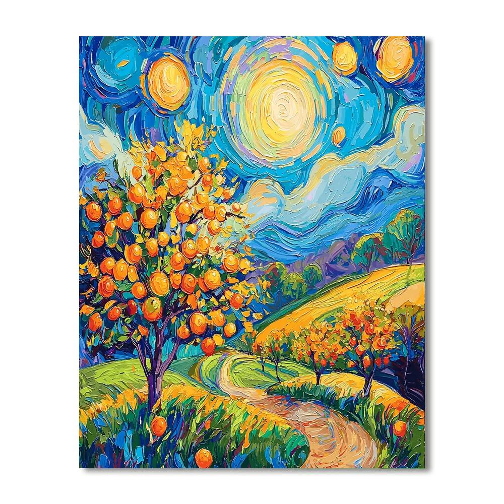 Vincent Van Gogh Inspired Radiant Orchards  Paint By Numbers Kits