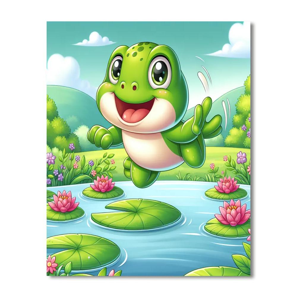 Bouncy Little Frog Painting By Numbers Kit