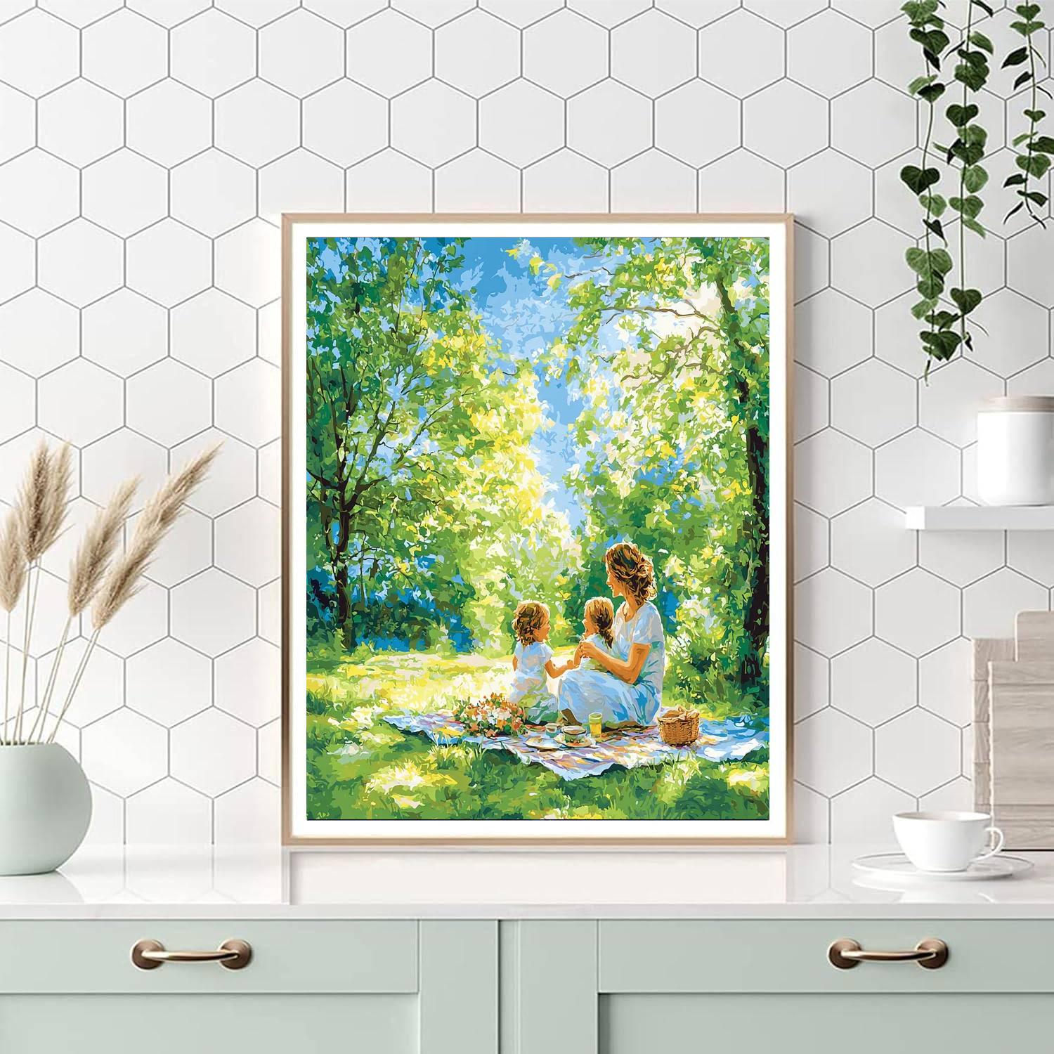 Mommy And Me In The Park DIY Paint By Numbers