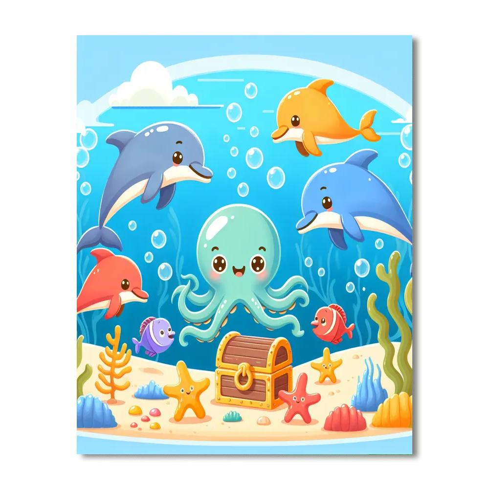 Marine Mystery Quest DIY Paint By Numbers