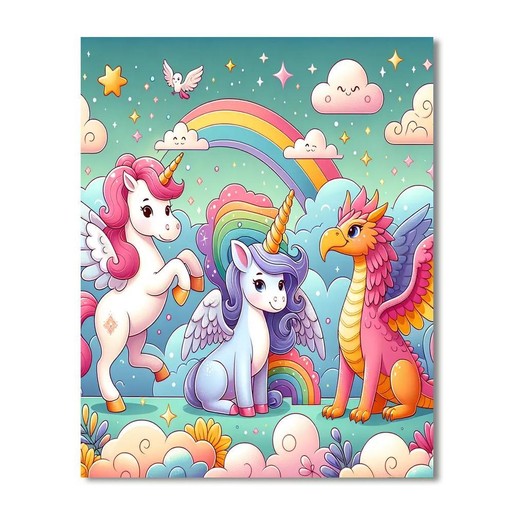 Adventure With Mythical Creatures Painting By Numbers Kit