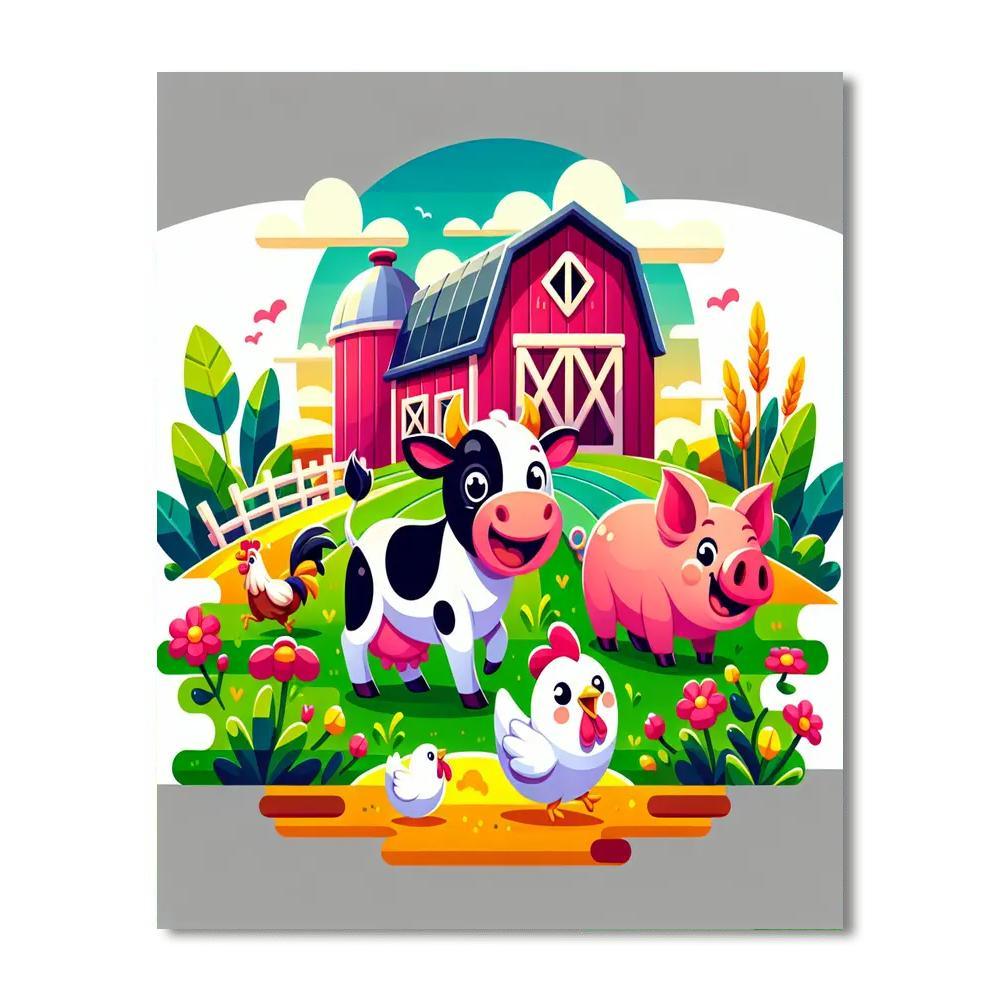 Fantastic Farmyard Friends Numbered Painting Kits
