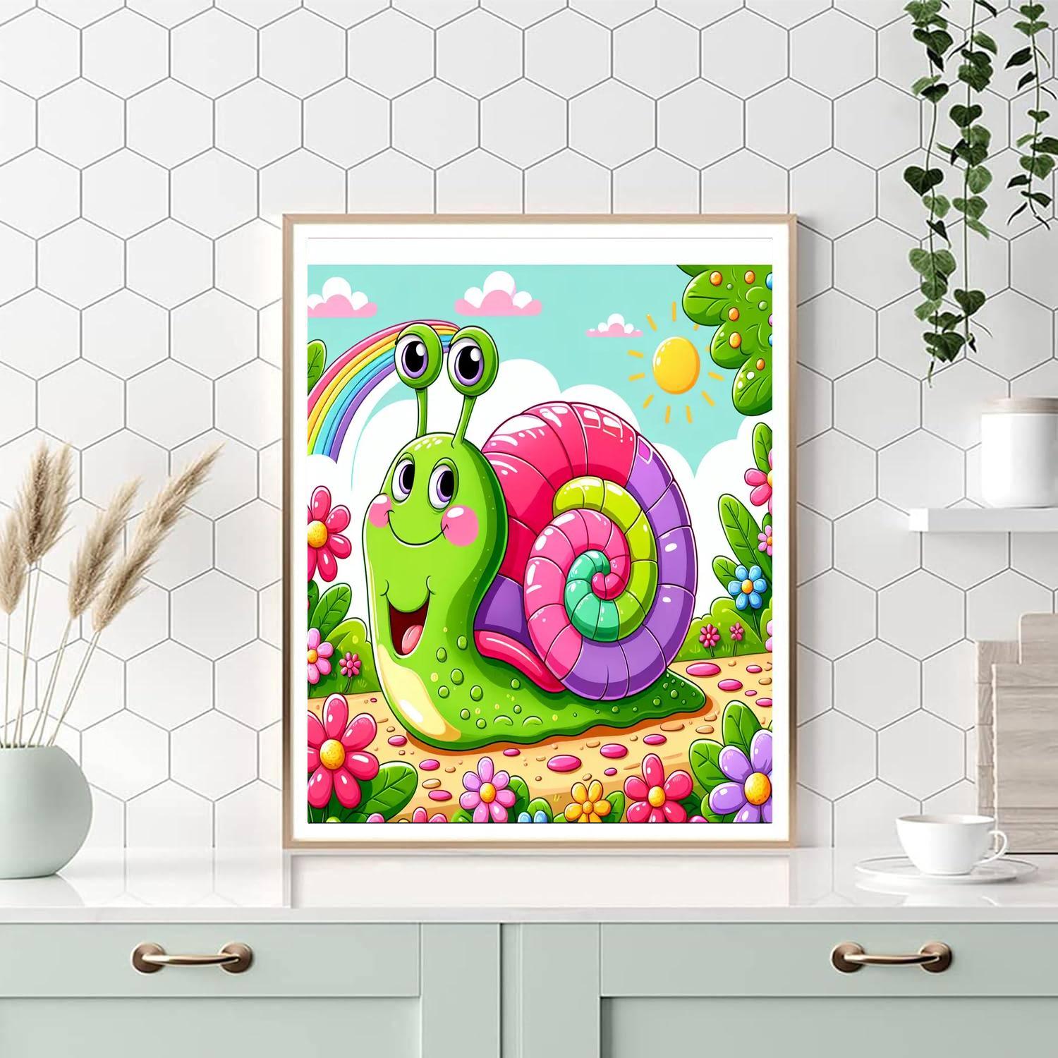 Curious Snail Buddy DIY Paint By Numbers
