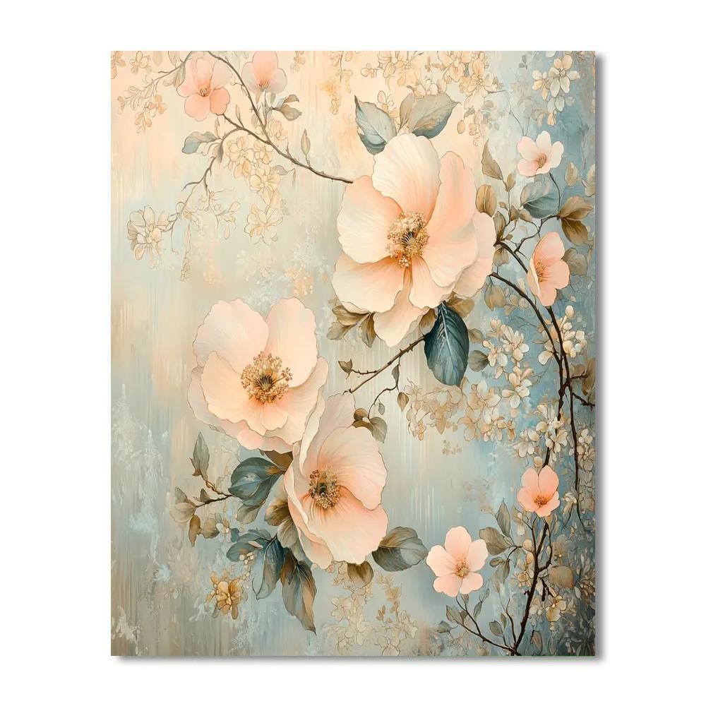 Alphonse Mucha Inspired Ethereal Garden Elegance  Paint By Numbers