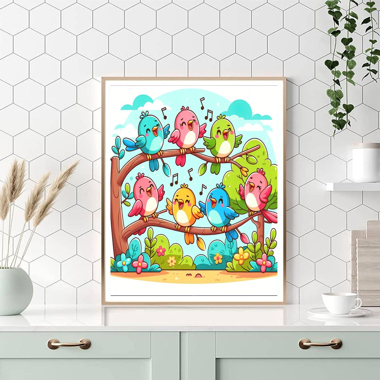 Singing Birds Number Painting