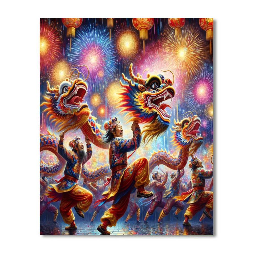 Festive Chinese New Year Celebration Paint By Number