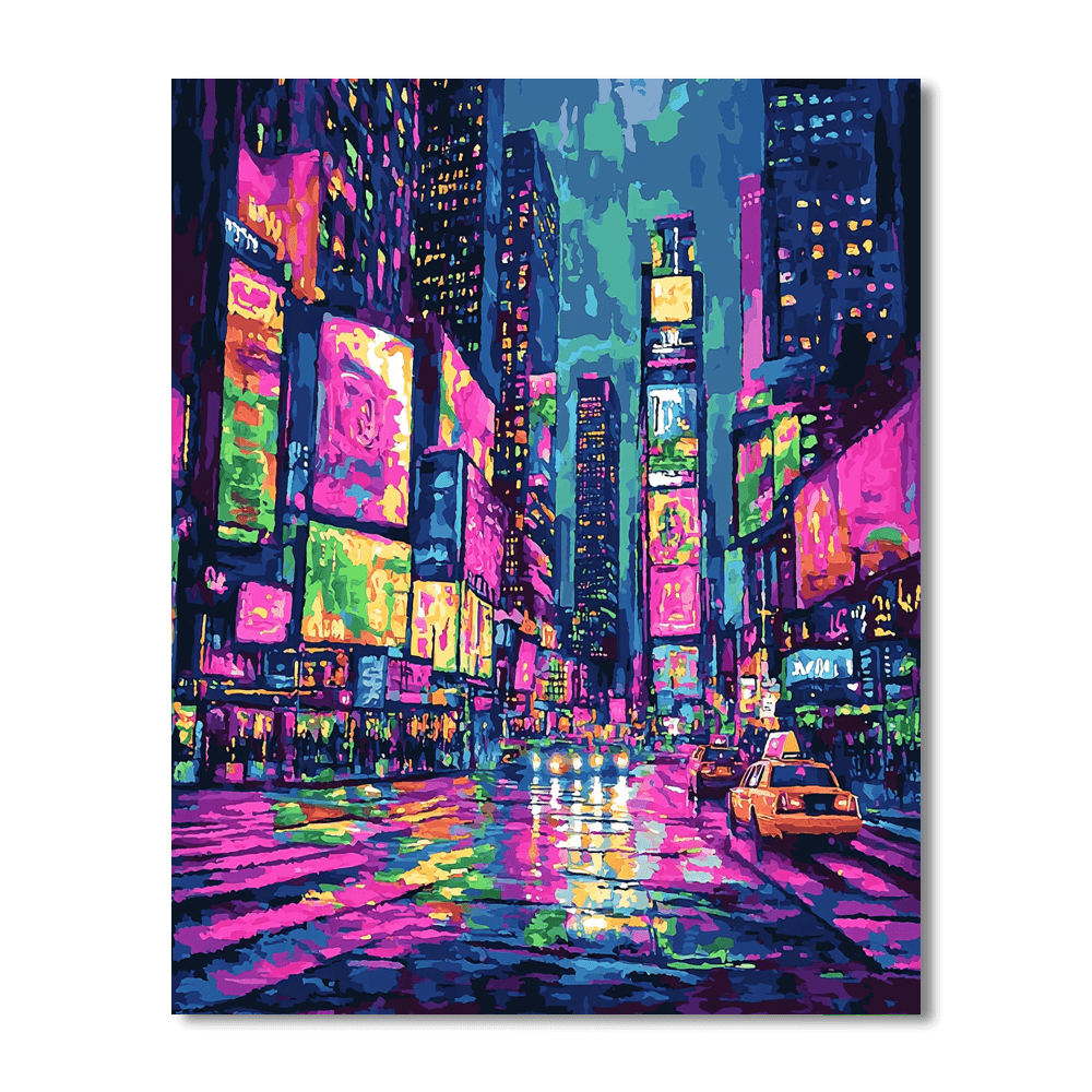 Andy Warhol Inspired Lively Urban Nights  DIY Paint By Numbers