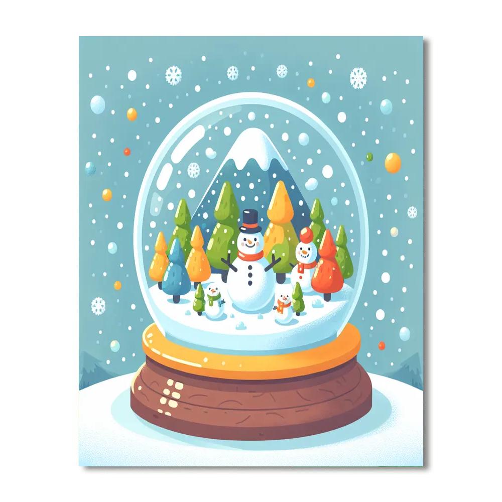 Enchanting Snow Globe Paint By Numbers Kits