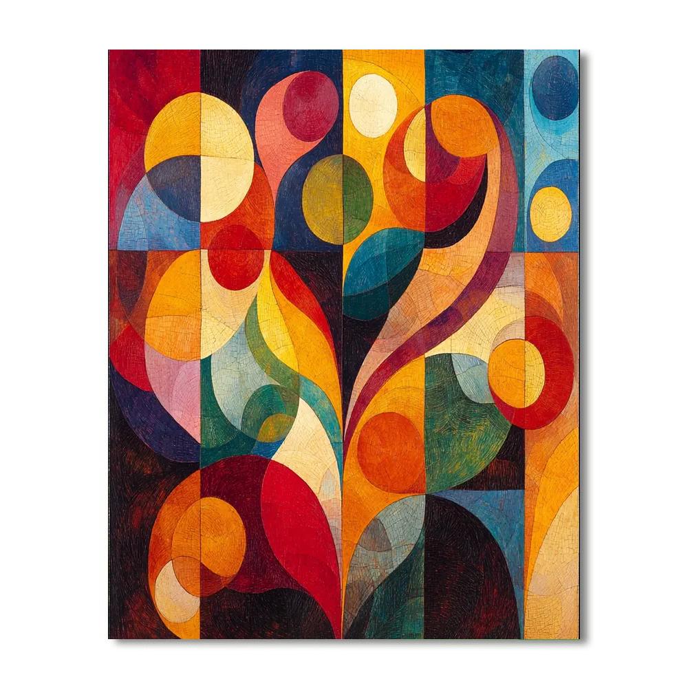 Paul Klee Inspired Vivid Whirls  Paint By Number