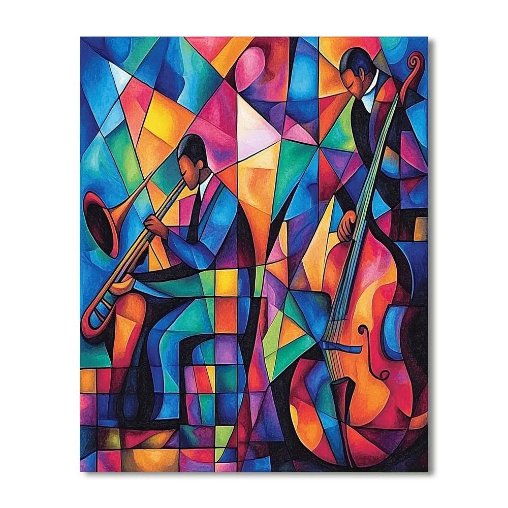 Wassily Kandinsky Inspired Jazz In Abstract Colors  Paint By Numbers