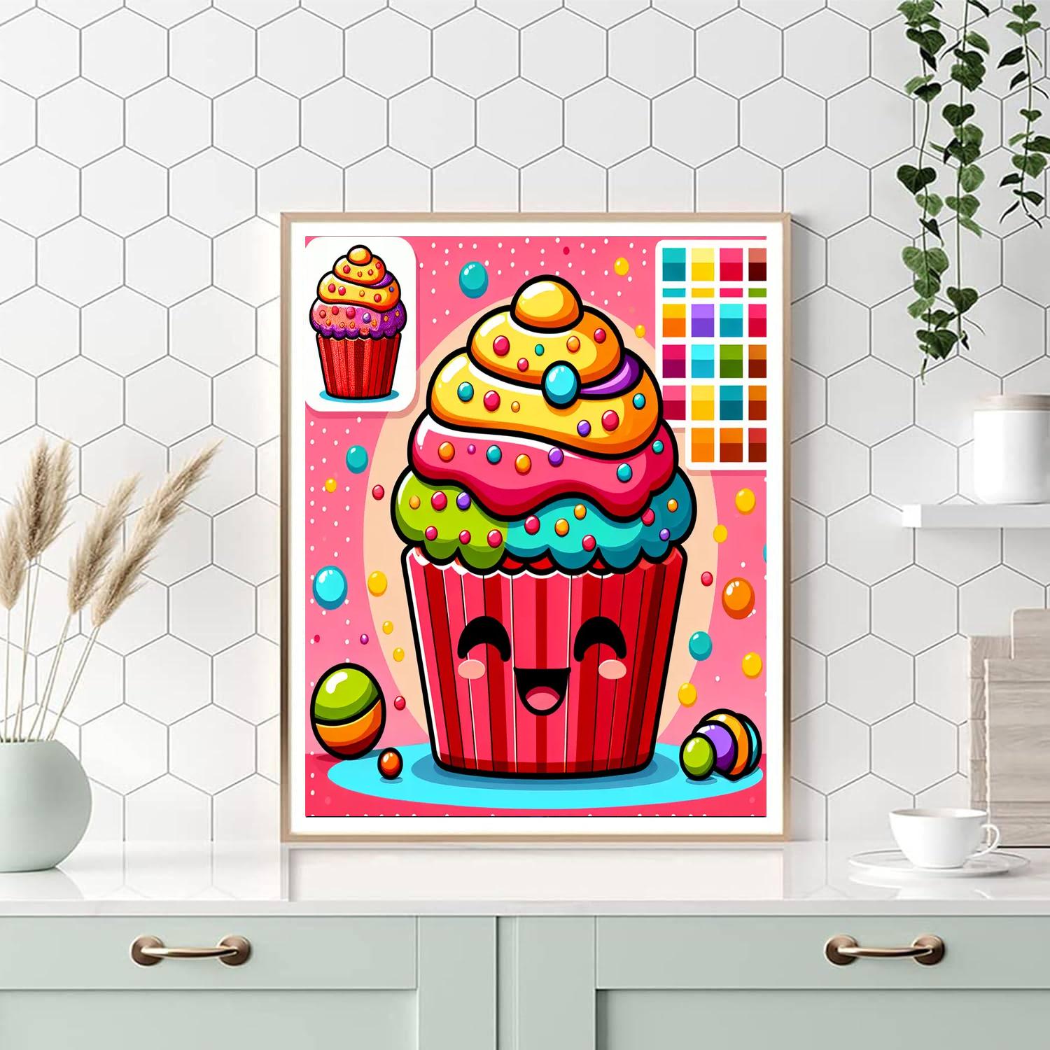Cheery Cupcake Paint By Numbers