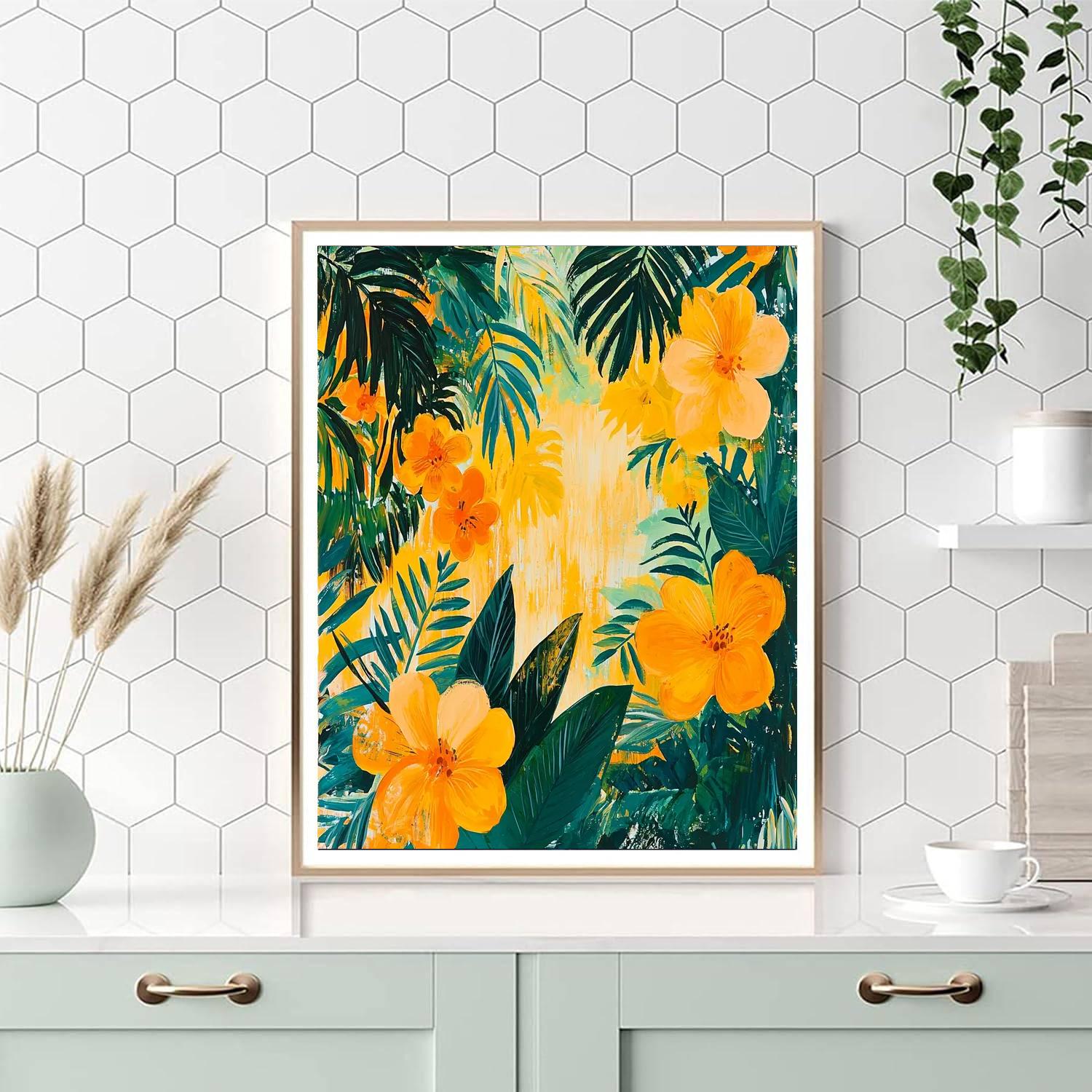 Frida Kahlo Inspired Sunlit Fragrance Of Yucatan  Painting Number Kit