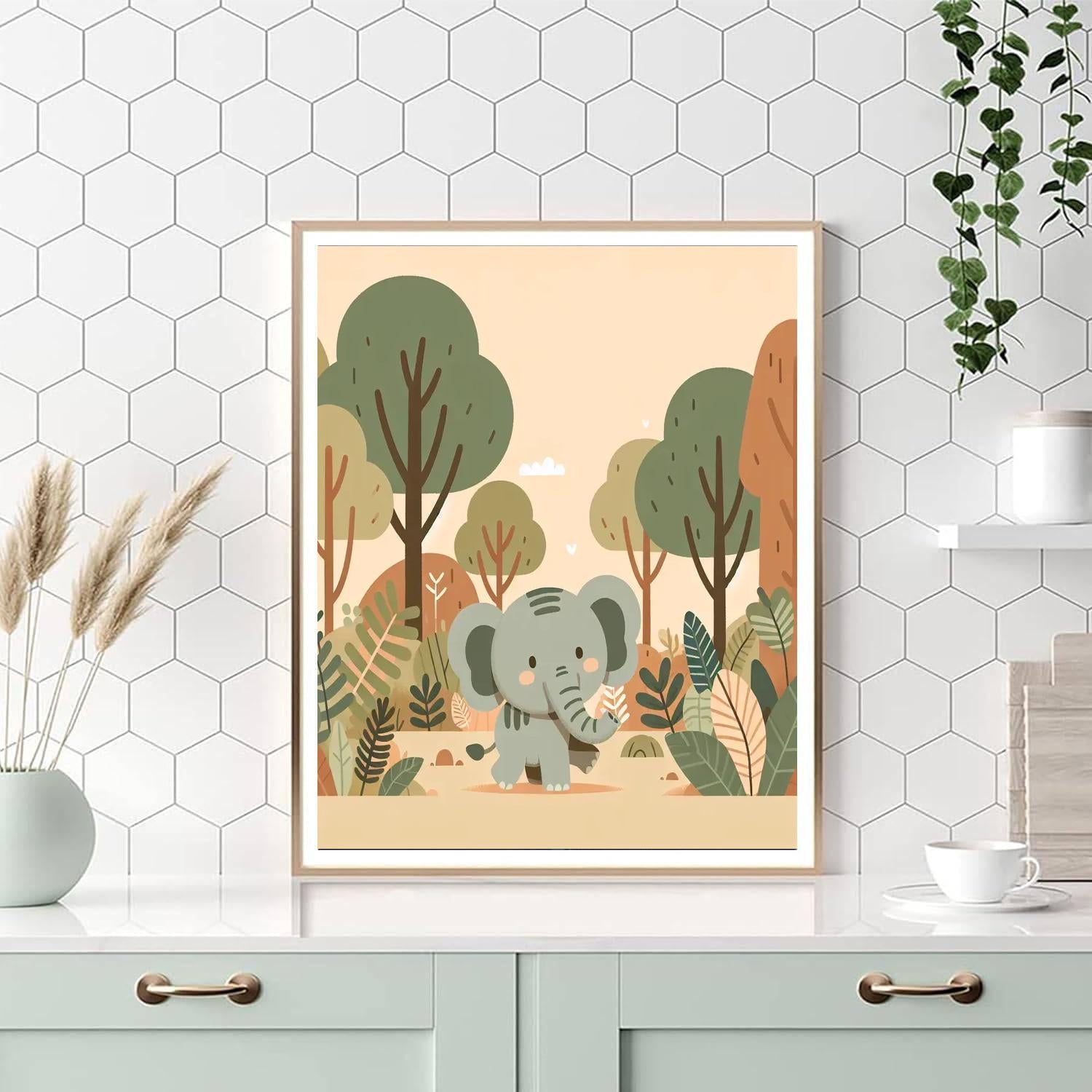 Enchanting Elephant Escapade Painting Number Kit