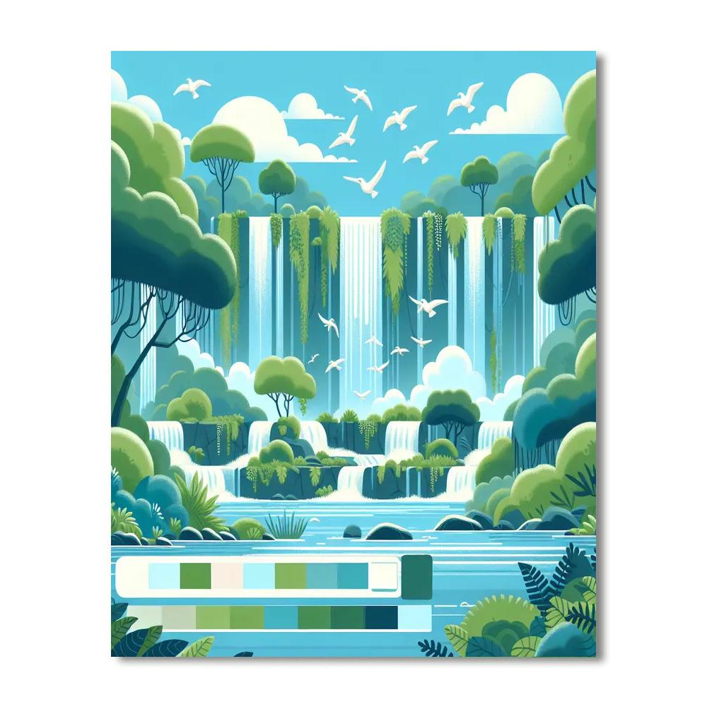 Waterfall Wonders Painting Number Kit