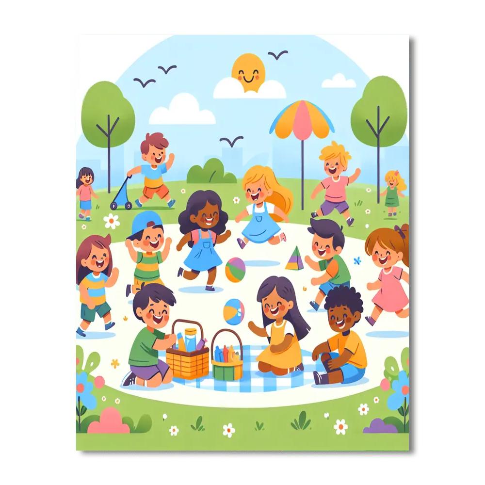 Sunny Day Fun Painting Number Kit