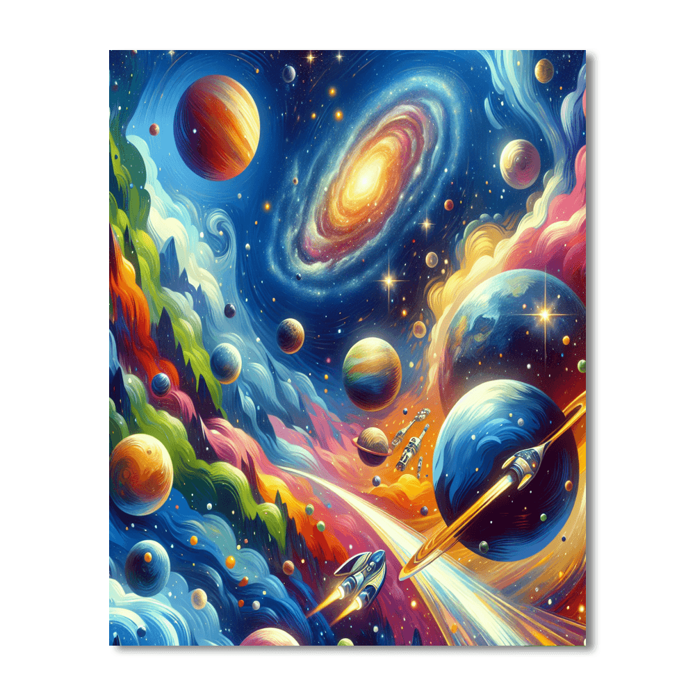 Celestial Galaxy Exploration Numbered Painting Kits