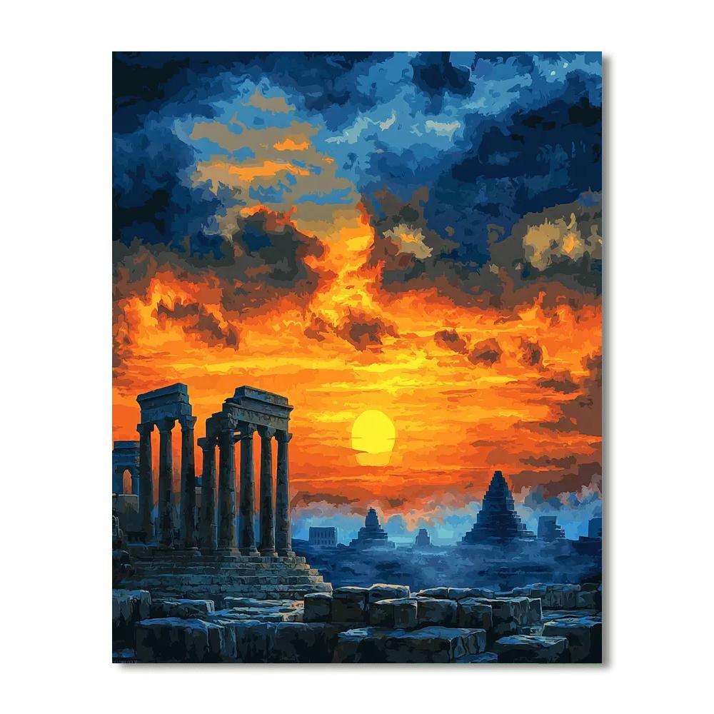 Caspar David Friedrich Inspired Ancient Civilizations  Paint By Numbers