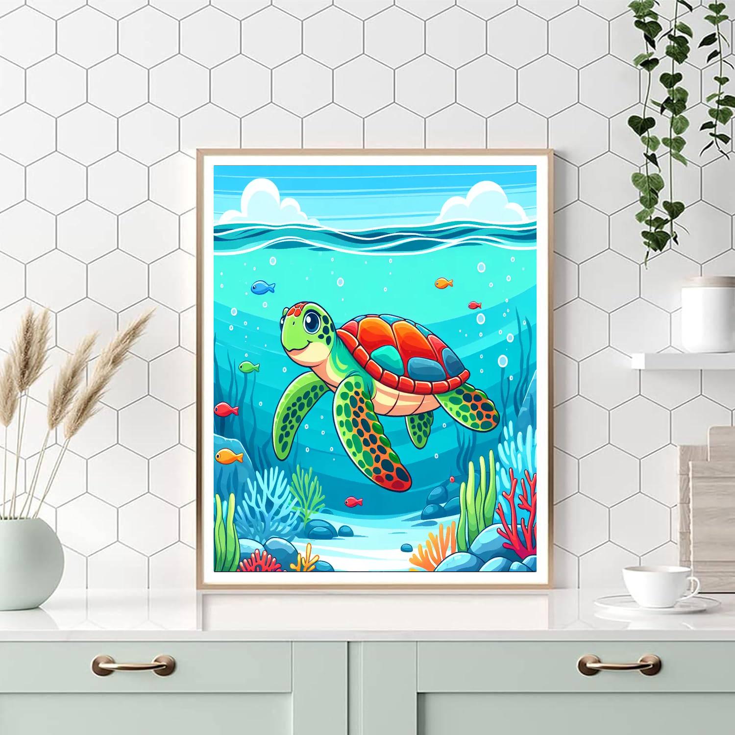 Sea Turtle's Ocean Journey Numbered Painting Kits