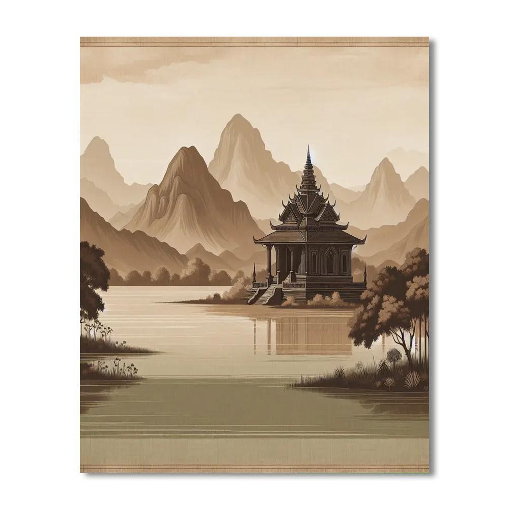 Ancient Eastern Temple Paint By Numbers