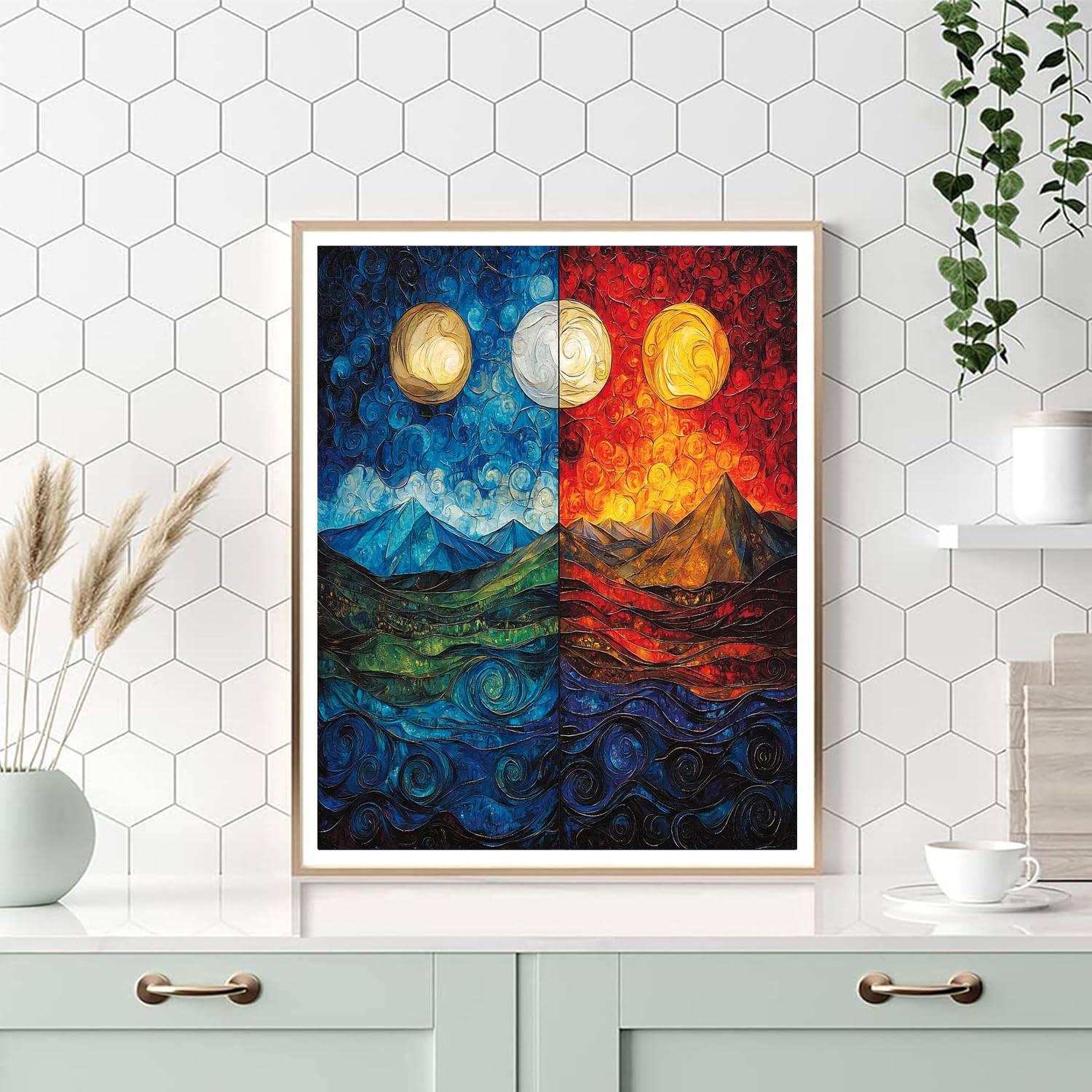 Michelangelo Inspired Elemental Harmony  Painting Number Kit