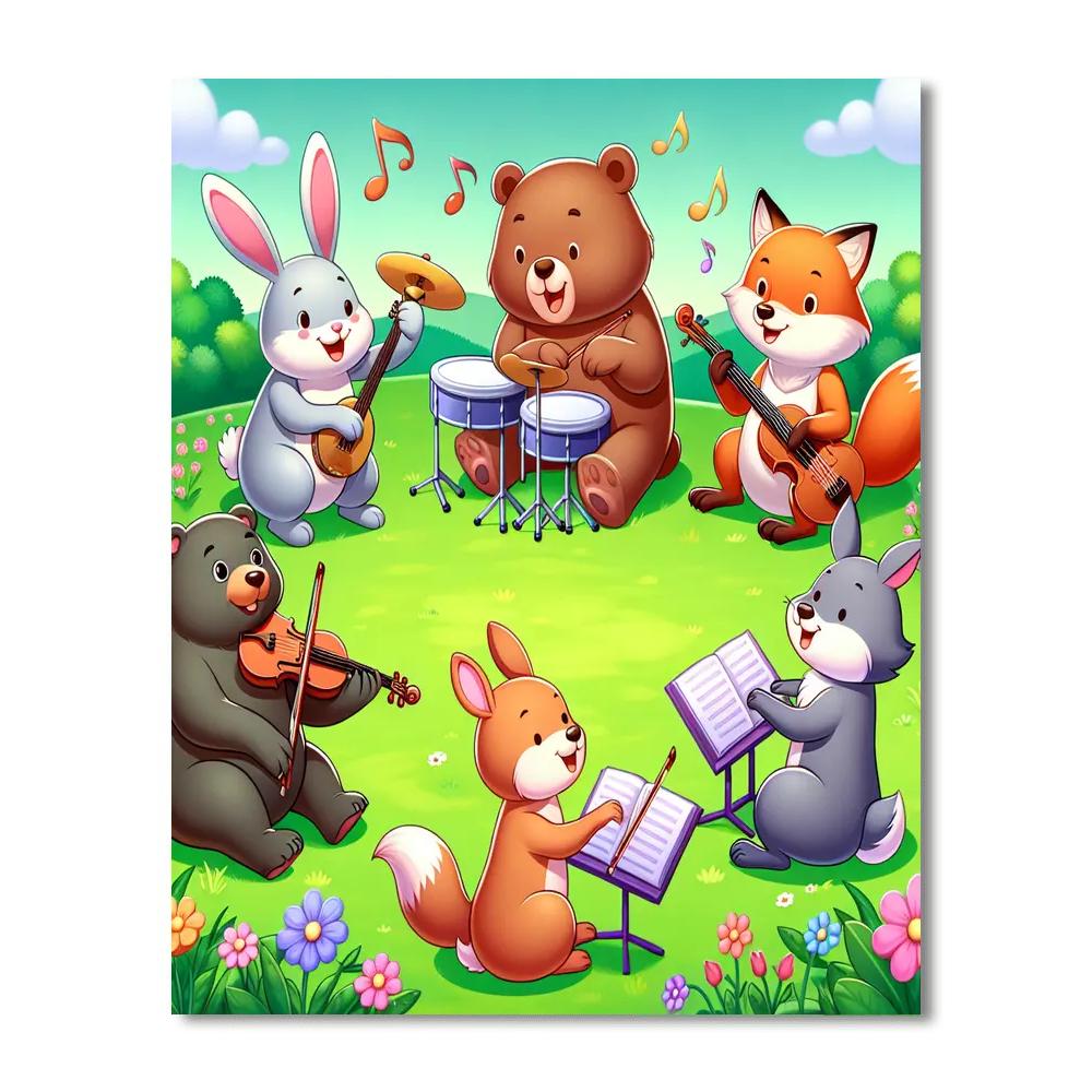Adventure With The Animal Band Painting By Numbers Kit