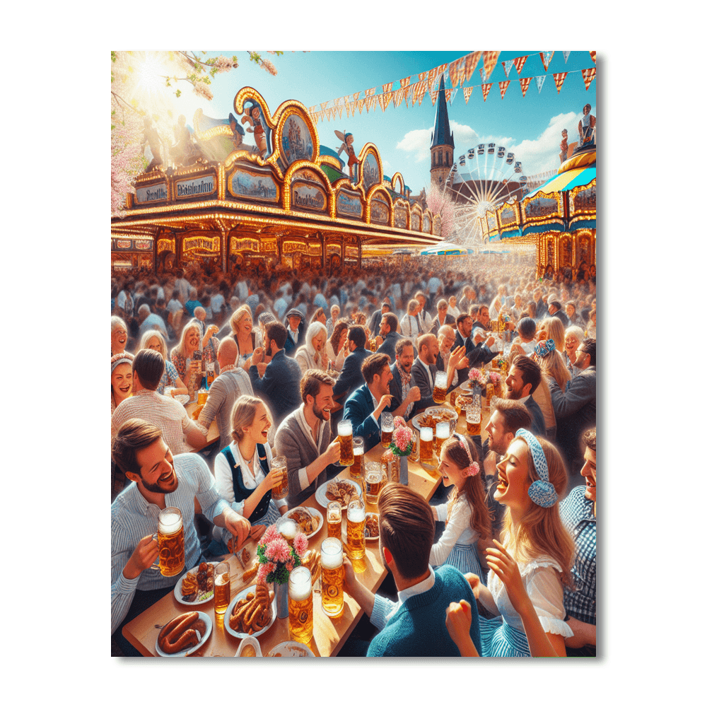 Frühlingsfest - Stuttgart, Germany Painting By Numbers Kit