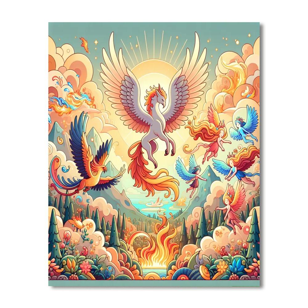 Mythical Creatures Of Wonder Number Painting