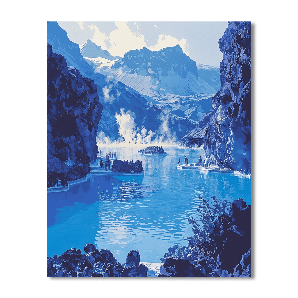 Blue Lagoon Spa DIY Paint By Numbers