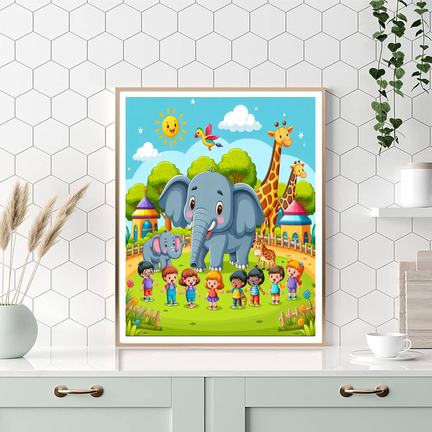 Charming Zoo Painting Number Kit