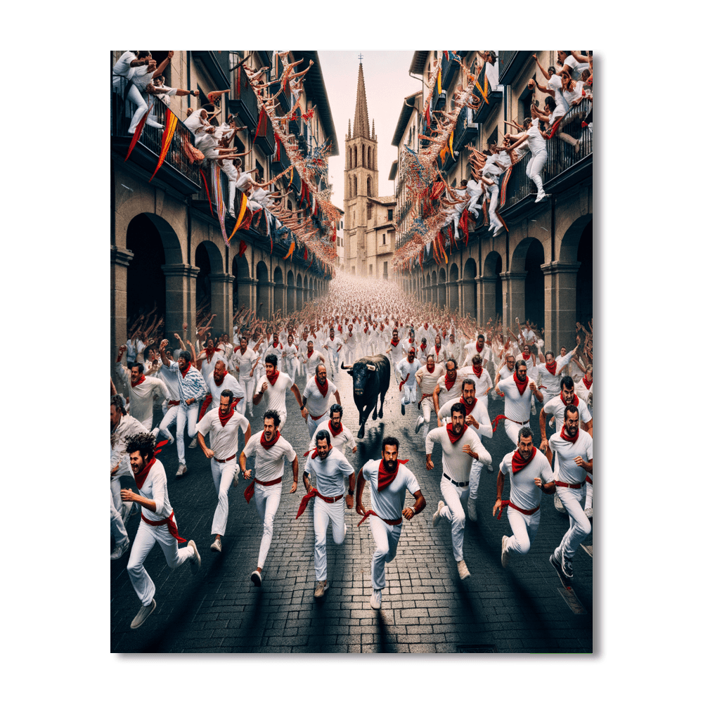 San Fermín Festival - Spain Numbered Painting Kits
