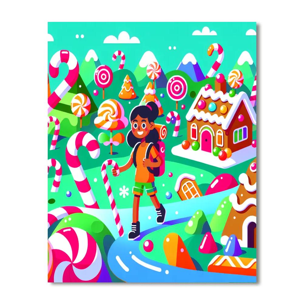 Candyland Kingdom Adventure Painting Number Kit