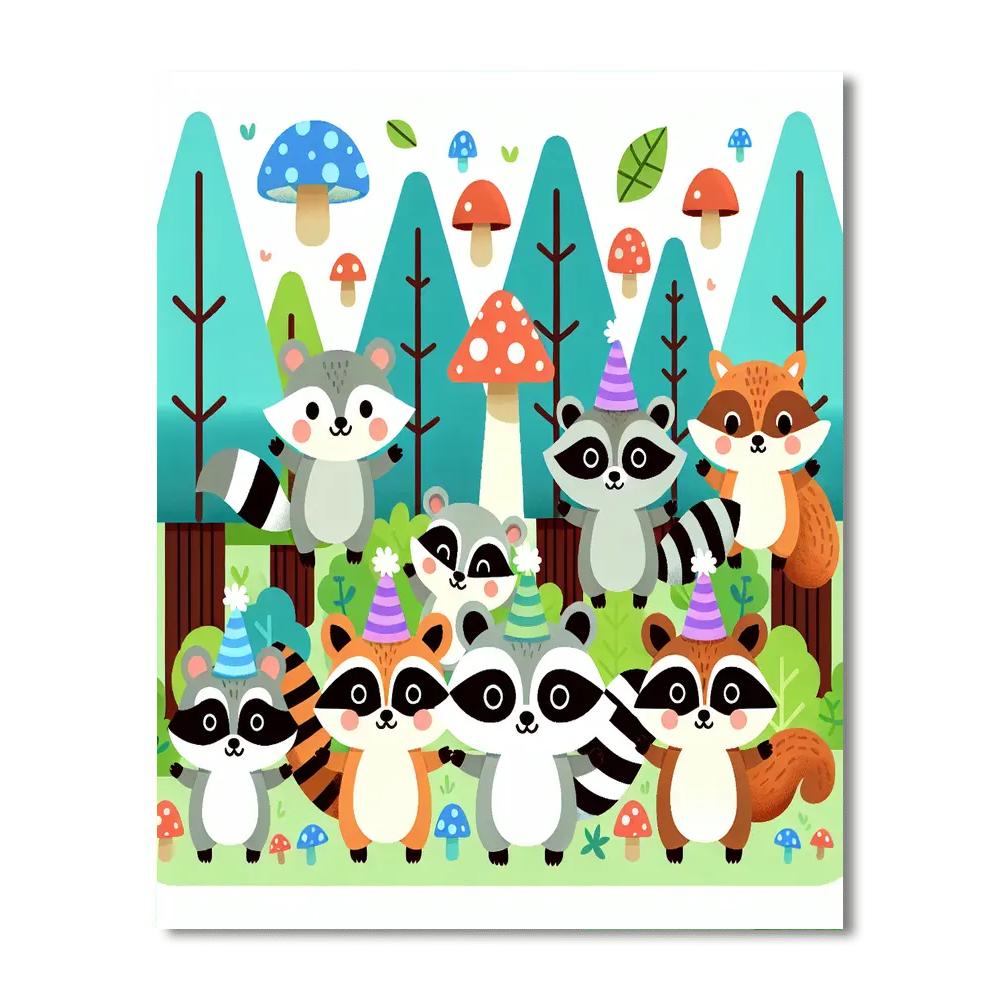 Funky Forest Festivity Paint By Numbers Kits