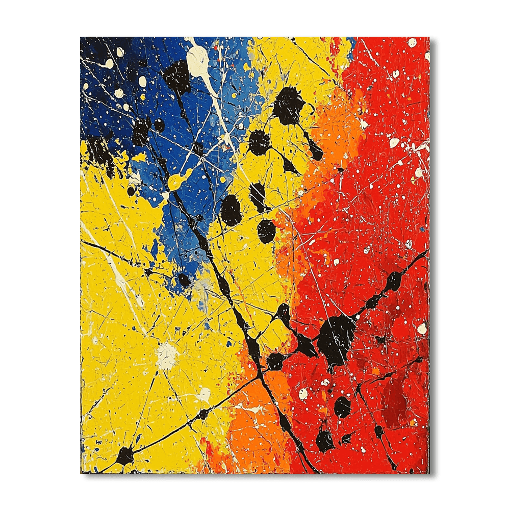 Jackson Pollock Inspired Pollock's Electric Energy  Painting By Numbers Kit